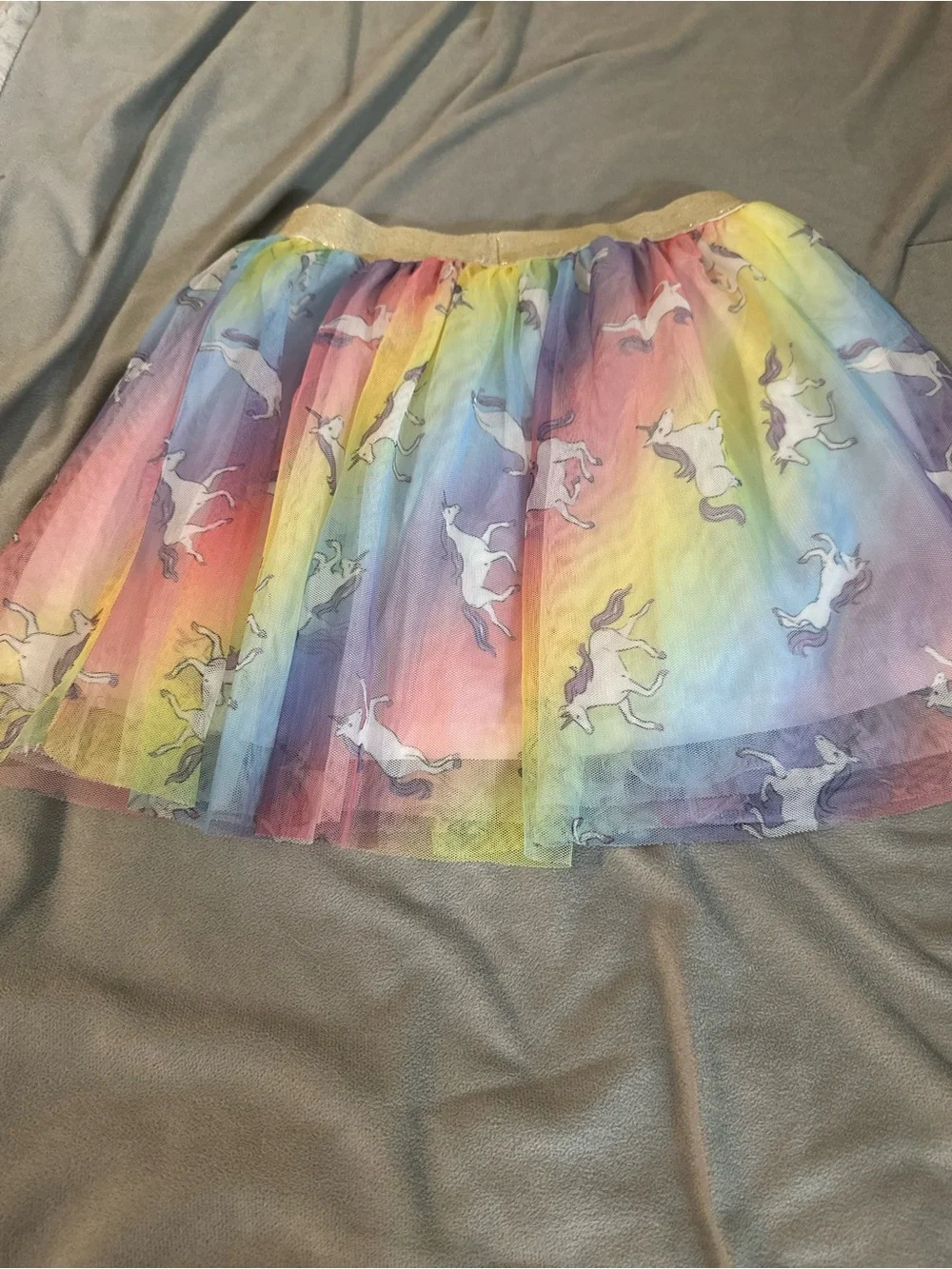 Carter's Rainbow Tulle Skirt with White Unicorns
